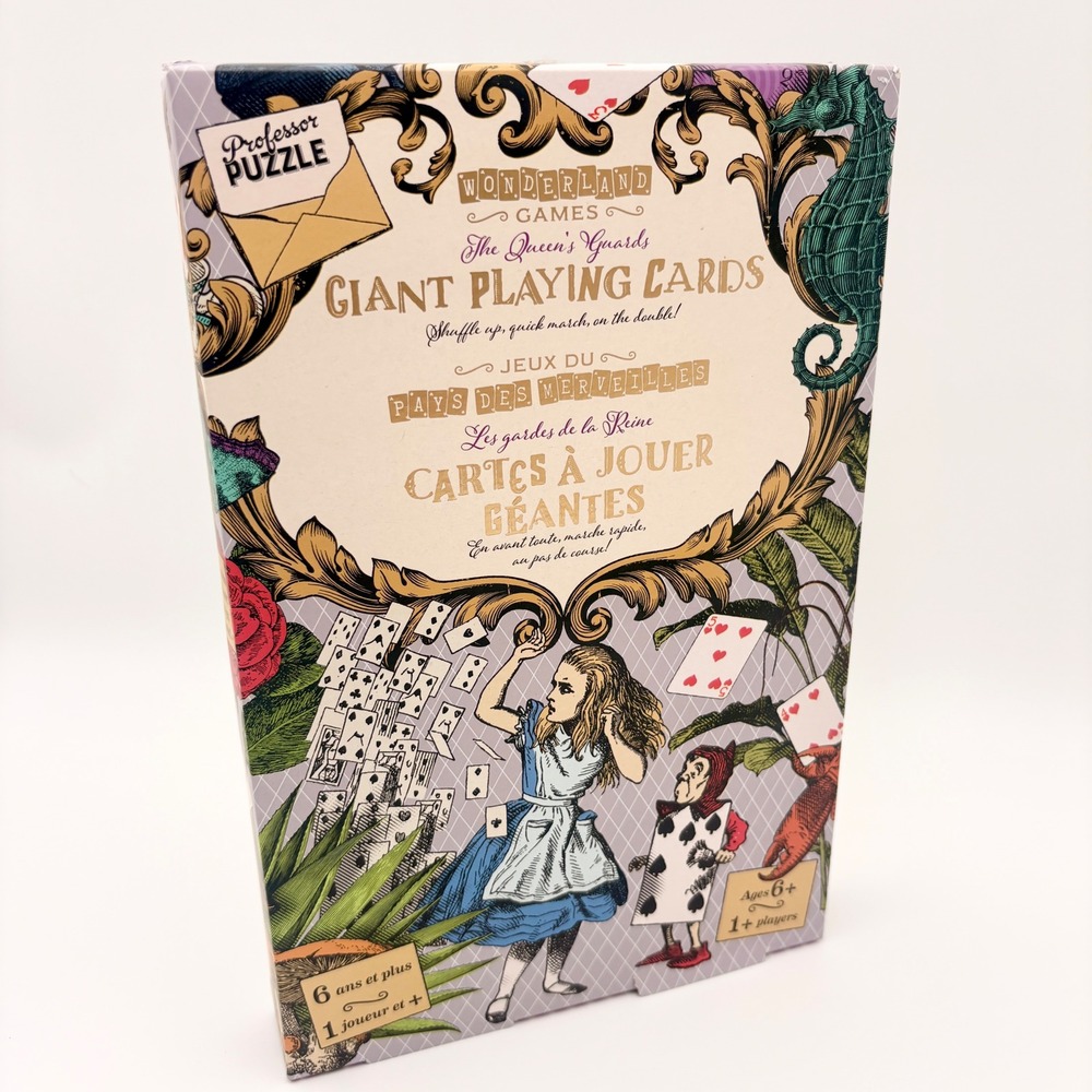 Professor Puzzle Alice in Wonderland Giant Playing Cards Vintage Style 54‎ Deck